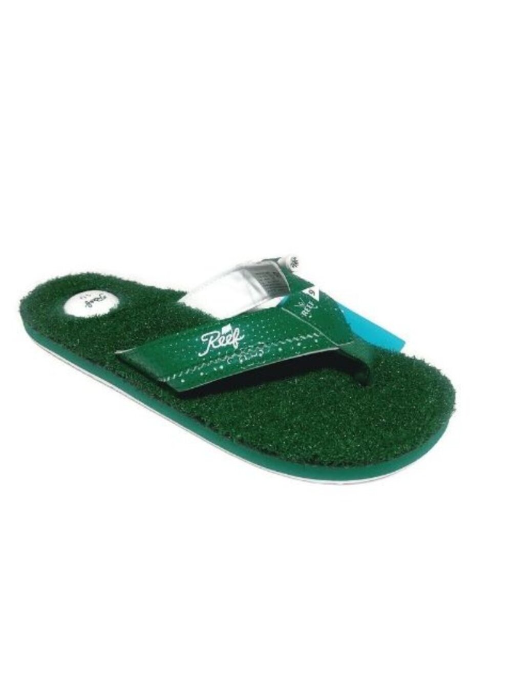 REEF Mulligan II Bottle Opener Flip Flop Sandals Mens Size 10 Links Green